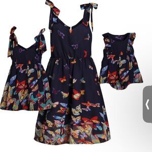 COPY - Mommy and Me Dresses Matching Set Floral Printed Bowknot Shoulder Straps…